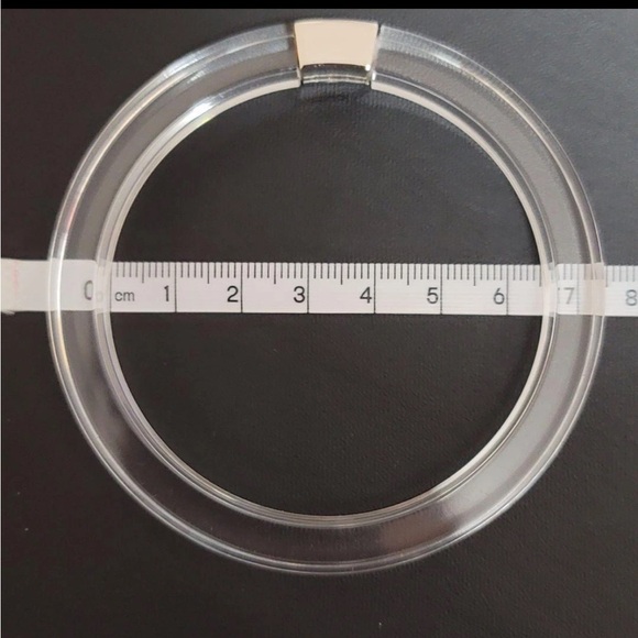 LOUIS VUITTON Nightclubber Transparent Lucite Clear Bangle Bracelet - Picture 12 of 12